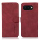 For Google Pixel 9a KHAZNEH Matte Texture Leather Phone Case(Red) - 1