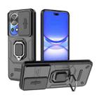 For Huawei Nova 12 Pro 5G Sliding Camshield TPU + PC Shockproof Phone Case with Holder(Black) - 1