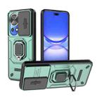 For Huawei Nova 12 Pro 5G Sliding Camshield TPU + PC Shockproof Phone Case with Holder(Green) - 1