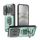 For Huawei Mate 70 5G Sliding Camshield TPU + PC Shockproof Phone Case with Holder(Green) - 1