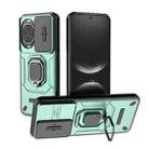 For Huawei nova 14 5G Sliding Camshield TPU + PC Shockproof Phone Case with Holder(Green) - 1