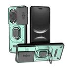 For Huawei nova 14 Pro 5G Sliding Camshield TPU + PC Shockproof Phone Case with Holder(Green) - 1