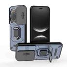 For Huawei nova 14 Ultra 5G Sliding Camshield TPU + PC Shockproof Phone Case with Holder(Blue) - 1