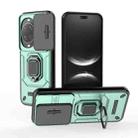 For Huawei nova 14 Ultra 5G Sliding Camshield TPU + PC Shockproof Phone Case with Holder(Green) - 1
