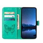 For Motorola Edge 30 Neo Embossed Butterfly Leather Phone Case(Green) - 3