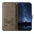 For Motorola Moto G Stylus 5G 2025 Embossed Butterfly Leather Phone Case(Grey) - 3