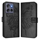 For Motorola Moto G Stylus 5G 2025 Embossed Butterfly Leather Phone Case(Black) - 2