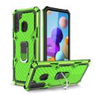 For Samsung Galaxy A21 Cool Armor PC + TPU Shockproof Case with 360 Degree Rotation Ring Holder(Green) - 1