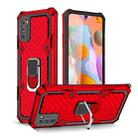 For Samsung Galaxy A41 Cool Armor PC + TPU Shockproof Case with 360 Degree Rotation Ring Holder(Red) - 1