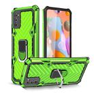 For Samsung Galaxy A41 Cool Armor PC + TPU Shockproof Case with 360 Degree Rotation Ring Holder(Green) - 1