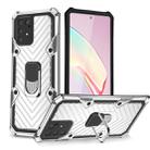 For Samsung Galaxy A91 Cool Armor PC + TPU Shockproof Case with 360 Degree Rotation Ring Holder(Silver) - 1