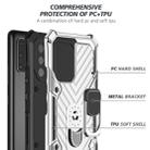 For Samsung Galaxy A91 Cool Armor PC + TPU Shockproof Case with 360 Degree Rotation Ring Holder(Silver) - 3