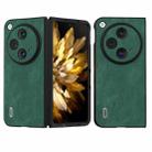 For OPPO Find N3 ABEEL PU Leather Black Edge Phone Case(Green) - 1