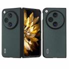 For OPPO Find N3 ABEEL Genuine Leather Elegant Black Edge Phone Case(Green) - 1
