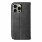 For iPhone 16 Pro Max Cubic Grid Calf Texture Magnetic Leather Phone Case(Black) - 3