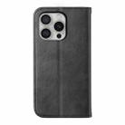 For iPhone 16 Pro Cubic Grid Calf Texture Magnetic Leather Phone Case(Black) - 3