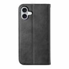 For iPhone 16 Plus Cubic Grid Calf Texture Magnetic Leather Phone Case(Black) - 3