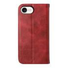 For iPhone SE 2024 Cubic Grid Calf Texture Magnetic Leather Phone Case(Red) - 3