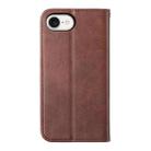 For iPhone SE 2024 Cubic Grid Calf Texture Magnetic Leather Phone Case(Brown) - 3