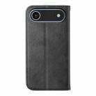 For iPhone 17 Air Cubic Grid Calf Texture Magnetic Leather Phone Case(Black) - 3