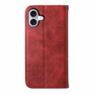 For iPhone 17 Cubic Grid Calf Texture Magnetic Leather Phone Case(Red) - 3