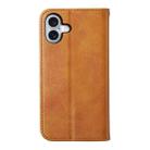 For iPhone 17 Cubic Grid Calf Texture Magnetic Leather Phone Case(Yellow) - 3