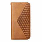 For iPhone 17 Pro Max Cubic Grid Calf Texture Magnetic Leather Phone Case(Brown) - 2