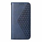 For iPhone 17 Pro Max Cubic Grid Calf Texture Magnetic Leather Phone Case(Blue) - 2