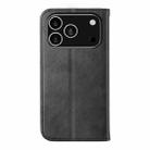 For iPhone 17 Pro Cubic Grid Calf Texture Magnetic Leather Phone Case(Black) - 3