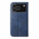 For iPhone 17 Pro Cubic Grid Calf Texture Magnetic Leather Phone Case(Blue) - 3