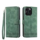 For iPhone 15 Pro Max Dierfeng Dream Line TPU + PU Leather Phone Case(Green) - 1