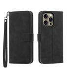 For iPhone 16 Pro Max Dierfeng Dream Line TPU + PU Leather Phone Case(Black) - 1