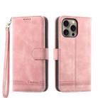 For iPhone 16 Pro Max Dierfeng Dream Line TPU + PU Leather Phone Case(Pink) - 1