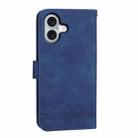 For iPhone 16 Dierfeng Dream Line TPU + PU Leather Phone Case(Blue) - 3