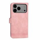 For iPhone 17 Pro Max Dierfeng Dream Line TPU Hybrid PU Leather Phone Case(Pink) - 3
