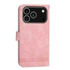 For iPhone 17 Pro Dierfeng Dream Line TPU Hybrid PU Leather Phone Case(Pink) - 3
