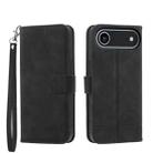 For iPhone 17 Air Dierfeng Dream Line TPU Hybrid PU Leather Phone Case(Black) - 1