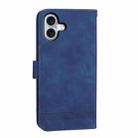 For iPhone 17 Dierfeng Dream Line TPU Hybrid PU Leather Phone Case(Blue) - 3