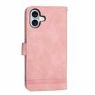 For iPhone 17 Dierfeng Dream Line TPU Hybrid PU Leather Phone Case(Pink) - 3