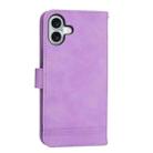 For iPhone 17 Dierfeng Dream Line TPU Hybrid PU Leather Phone Case(Purple) - 3