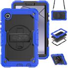 For Samsung Galaxy Tab A9 Silicone + PC Tablet Case with Shoulder Strap(Blue) - 1