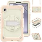 For Samsung Galaxy Tab A9 Silicone + PC Tablet Case with Shoulder Strap(Rose Gold) - 1