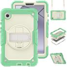 For Samsung Galaxy Tab A9 Silicone + PC Tablet Case with Shoulder Strap(Light Green) - 1