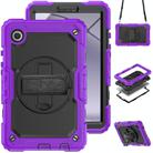 For Samsung Galaxy Tab A9 Silicone + PC Tablet Case with Shoulder Strap(Purple) - 1