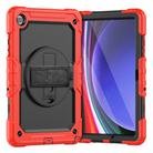 For Samsung Galaxy Tab A9+ Silicone + PC Tablet Case with Shoulder Strap(Red) - 1