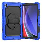 For Samsung Galaxy Tab A9+ Silicone + PC Tablet Case with Shoulder Strap(Blue) - 1