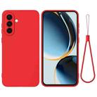 For Samsung Galaxy A17 4G Solid Color Liquid Silicone Dropproof Full Coverage Phone Case(Red) - 1