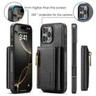 For iPhone 16 Pro Max DG.MING M5 Series Zip RFID Multi Card Detachable Leather Phone Case(Black) - 2