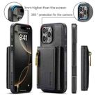 For iPhone 16 Pro DG.MING M5 Series Zip RFID Multi Card Detachable Leather Phone Case(Black) - 2