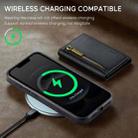 For iPhone 16e DG.MING M5 Series Zip RFID Multi Card Detachable Leather Phone Case(Black) - 3